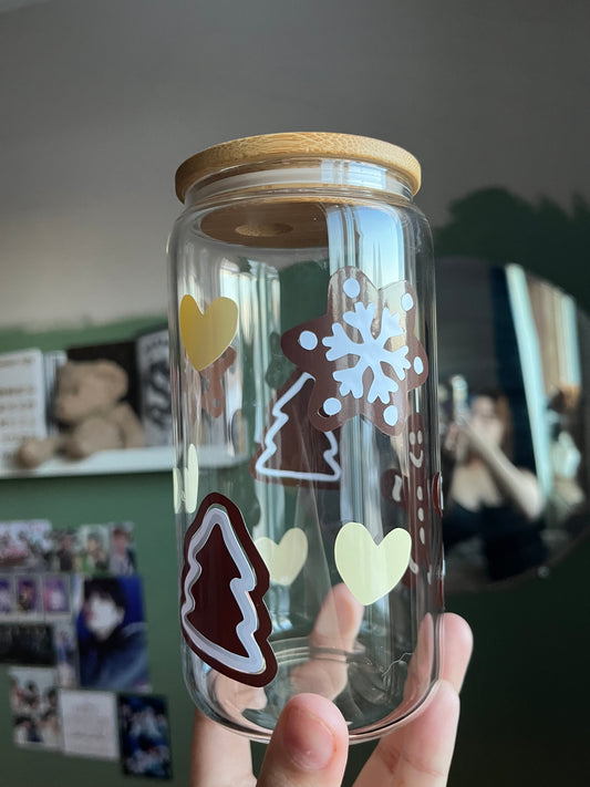 Gingerbread Cookies Vinyl Glass Cup