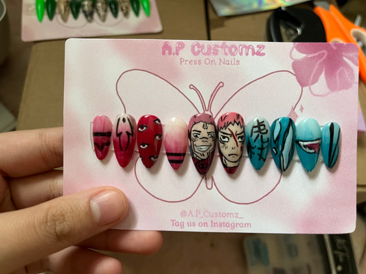 Jujutsu Kaisen "Itadori and Sukuna" Press On Nails