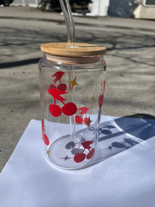 Cherry Glass Cup