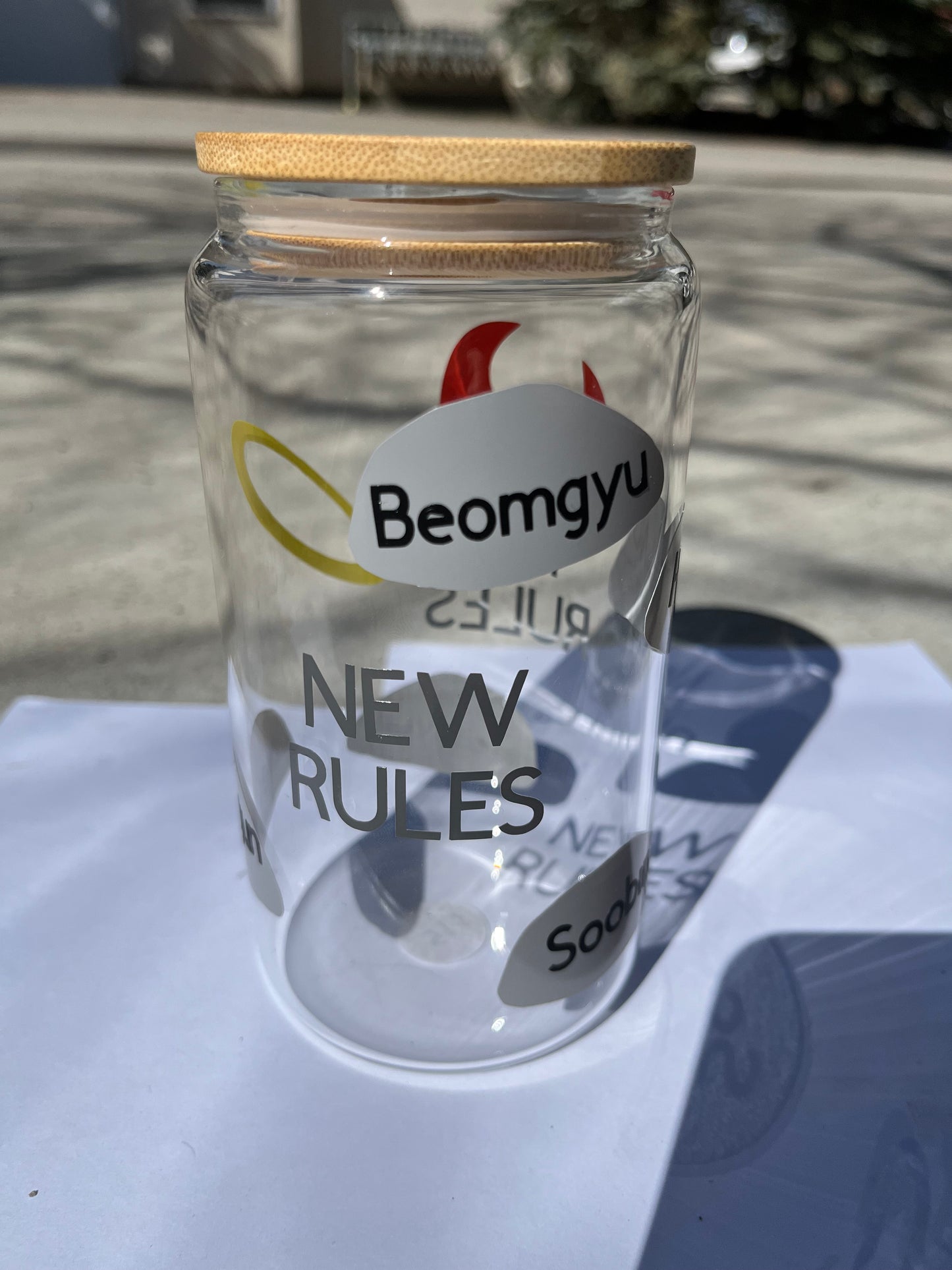 TXT No Rules Kpop Glass Cup